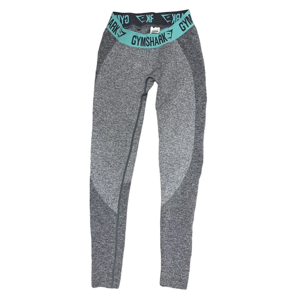 Gymshark, Gray & Blue Women’s Active High Waisted Leggings, Small, Used